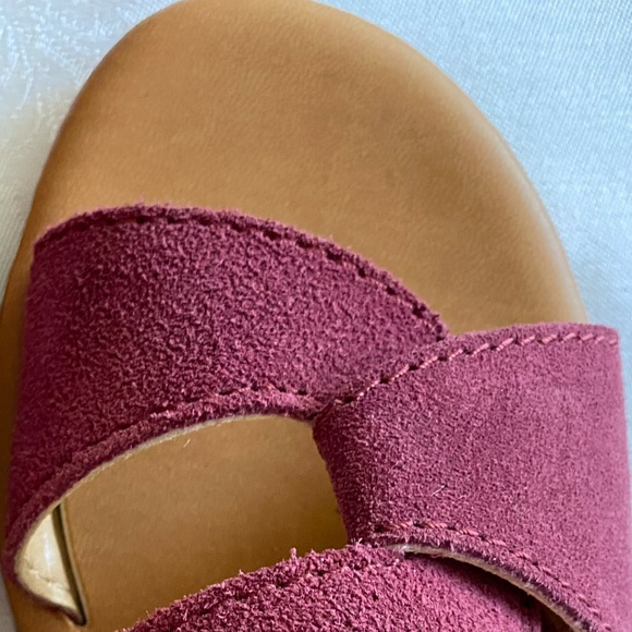 Mariella Pink Italian Suede Feel Slide On Summer Beach Sandals- Sz-9 - Picture 7 of 15